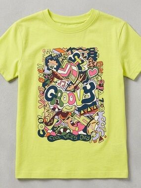 Target Neon Yellow Graphic 'Groovy' Tee